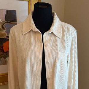 Vintage LL Bean Wide Whale Corduroy Button Down Casual Shirt Style OQT22